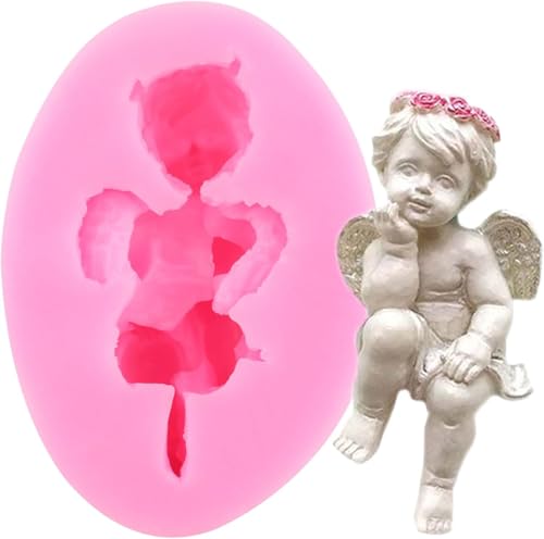 XMOLDNMS Engel Baby Silikon Fondant Form Engel Süßigkeiten Formen für Kuchen Dekoration Cupcake Topper Schokolade Polymer Clay Gummipaste von xmoldnms