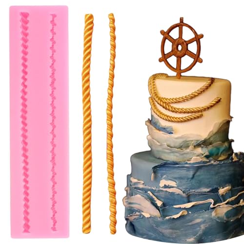 XMOLDNMS Hanfseil Fondant Formen Seil Kuchen Dekorieren Silikonform für Kuchendekoration Cupcake Topper Süßigkeiten Schokolade Polymer Clay Gummipaste XMOLDNMS Hanfseil Fondant Formen Seil Kuchen Dekorieren Silikonform für Kuchendekoration Cupcake Topper Süßigkeiten Schokolade Polymer Clay Gummipaste von xmoldnms