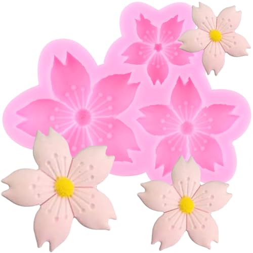 XMOLDNMS Kirschblüten Silikonform Blume Fondant Formen für Kuchen Dekorieren Cupcake Topper Schokolade Süßigkeiten Gummipaste Polymer Clay XMOLDNMS Kirschblüten Silikonform Blume Fondant Formen für Kuchen Dekorieren Cupcake Topper Schokolade Süßigkeiten Gummipaste Polymer Clay von xmoldnms