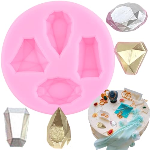 XMOLDNMS Mini Gems Silikonform Edelstein Fondant Formen für Kuchen Dekoration Cupcake Topper Schokolade Süßigkeiten Polymer Clay Gum Paste von xmoldnms