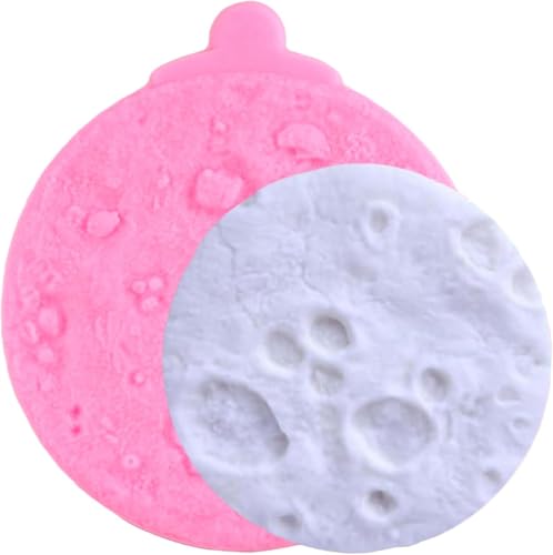 XMOLDNMS Mondoberfläche Silikonform Mond Oberfläche Textur Matte Fondant Formen für Weltraum Themed Kuchen Dekoration Cupcake Topper Süßigkeiten Schokolade Polymer Clay Gum Paste von xmoldnms