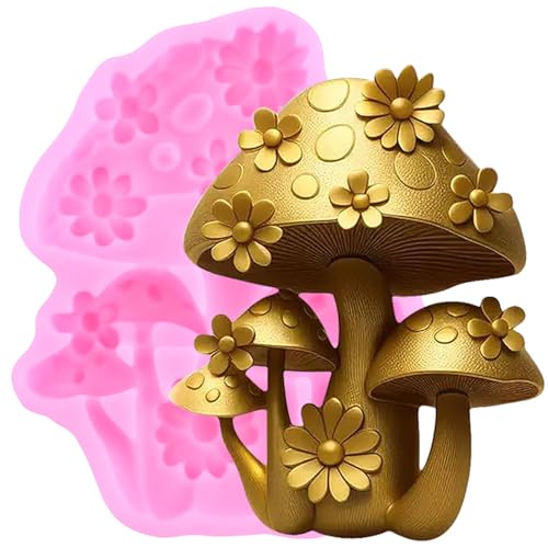 XMOLDNMS Pilz-Schokoladenformen Pilz-Silikonformen Blumen-Fondantformen zum Dekorieren von Kuchen Cupcake-Topper Blütenpaste Süßigkeiten Polymer-Ton von xmoldnms
