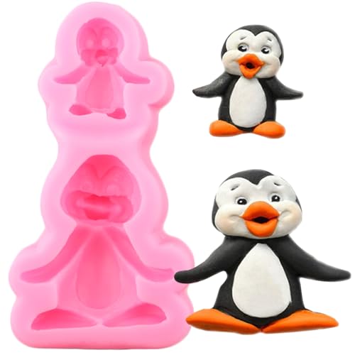 XMOLDNMS Pinguin Silikon Fondant Formen für Kuchen dekorieren Cupcake Topper Schokolade Gummipaste Candy Polymer Clay von xmoldnms