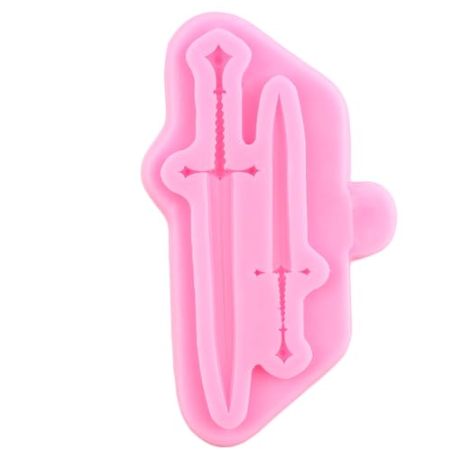 XMOLDNMS Schwerter Silikonform Waffen Schwert Fondant Formen für Cupcake Topper Schokolade Kuchen Dekoration Candy Polymer Clay Gum Paste von xmoldnms