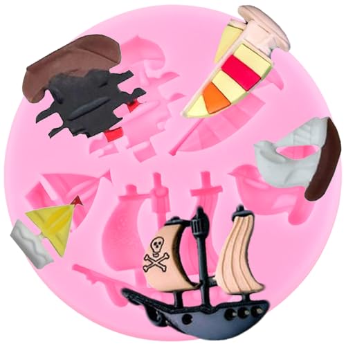 XMOLDNMS Segelschiff-Silikonformen Segelboot-Fondantform Boot-Schokoladenform Für Zuckerkuchendekoration Cupcake-Topper Blütenpaste Süßigkeiten Polymer-Ton von xmoldnms