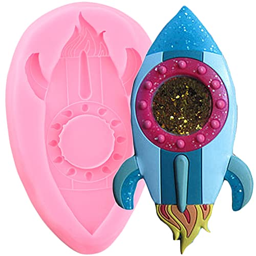 XMOLDNMS Space Rocket Silikonform Rakete Fondant Formen für Baby Geburtstag Kuchen Dekoration Schokolade Cupcake Topper Candy Polymer Clay Gum Paste von xmoldnms