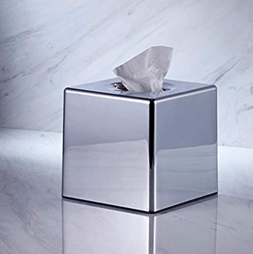 xmwm Taschentücher Box-Taschentuchhalter Chrom Spiegel quadratisch Taschentuchboxhalter für Kleenex Serviette Bad Organizer Ständer von xmwm