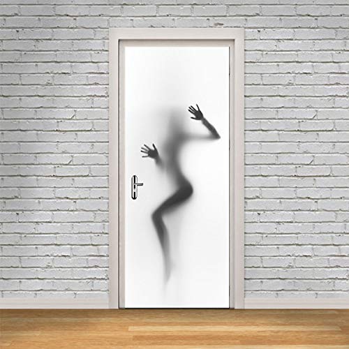 xmydeshoop Sexy Frau Kreativität 3D Tür Aufkleber PVC Selbstklebende Tapete DIY wasserdichte Wandtattoo Für Wohnzimmer Schlafzimmer 77X200 cm von xmydeshoop