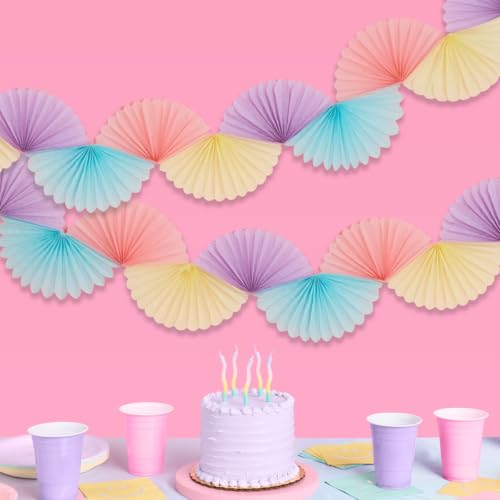xo, Fetti Pastell-Papier-Fächer-Girlande, Pastell-Party-Dekorationen xo, Fetti Pastell-Papier-Fächer-Girlande, Pastell-Party-Dekorationen von xo, Fetti