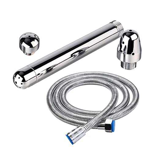Aluminium Dusche Set, mit 3 Köpfe für Cleansing Colonic Douche System, Dusche Mit 59 Zoll Duschschlauch und Samttasche (Silber) von xocome