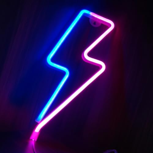 Neon Lightning Lichtschilder, LED Nachtlichter, als Geschenk, für Wand, Geburtstagsparty, Weihnachten, Hochzeitsdekoration von xocome