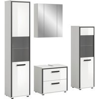 Badblock KOJAK weiß Hochglanz anthrazit grau B/H/T: ca. 171x188x37 cm von xonox.home