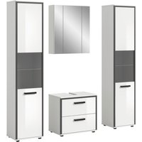 Badblock KOJAK weiß Hochglanz anthrazit grau B/H/T: ca. 171x188x37 cm von xonox.home