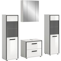 Badblock KOJAK weiß Hochglanz anthrazit grau B/H/T: ca. 171x188x37 cm von xonox.home