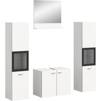 Badezimmer-Set BOSTON weiß schwarz B/H/T: ca. 137x186x33 cm Badezimmer-Set BOSTON weiß schwarz B/H/T: ca. 137x186x33 cm von xonox.home