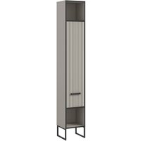 Badhochschrank BAGNO schwarz Kaschmirgrau Nachbildung B/H/T: ca. 30x192x32 cm von xonox.home