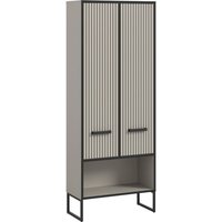 Badhochschrank BAGNO schwarz Kaschmirgrau Nachbildung B/H/T: ca. 59x159x32 cm von xonox.home