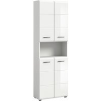 Badhochschrank ICE weiß weiß Hochglanz B/H/T: ca. 60x185x30 cm von xonox.home