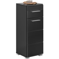 Badhochschrank LINUS schwarz schwarz Hochglanz B/H/T: ca. 30x80x31 cm von xonox.home