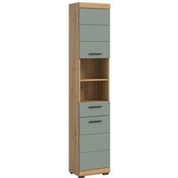 Badhochschrank Scout Eiche Artisan Nachbildung salbei Nachbildung B/H/T: ca. 37x191x31 cm Badhochschrank Scout Eiche Artisan Nachbildung salbei Nachbildung B/H/T: ca. 37x191x31 cm von xonox.home