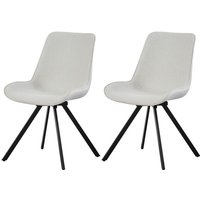 Drehstuhl EMILIA, 2er Set creme schwarz Webstoff B/H/T: ca. 52x85x61 cm Drehstuhl EMILIA, 2er Set creme schwarz Webstoff B/H/T: ca. 52x85x61 cm von xonox.home