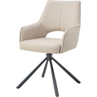 Drehstuhl JANA, 2er Set creme schwarz Webstoff B/H/T: ca. 57x91x64 cm Drehstuhl JANA, 2er Set creme schwarz Webstoff B/H/T: ca. 57x91x64 cm von xonox.home