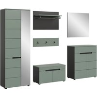 Garderobe Canu grün basaltgrau Nachbildung B/H/T: ca. 255x190x37 cm Garderobe Canu grün basaltgrau Nachbildung B/H/T: ca. 255x190x37 cm von xonox.home