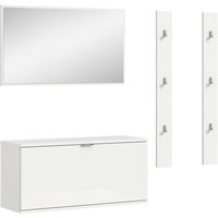 Garderobe PROJEKT X weiß weiß Hochglanz B/H/T: ca. 130x191x37 cm von xonox.home