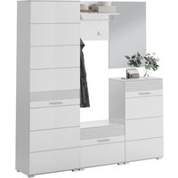 Garderobe LINUS weiß weiß Hochglanz B/H/T: ca. 170x190x37 cm von xonox.home