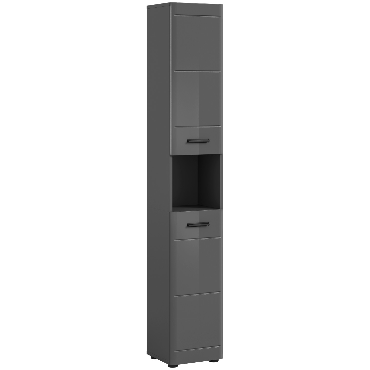 Hochschrank 30 cm x 180 cm x 30 cm Grau-Grau von xonox.home