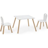Kindermöbel-Set 3er Set Pinie Nachbildung weiß B/H/T: ca. 55x43x55 cm Kindermöbel-Set 3er Set Pinie Nachbildung weiß B/H/T: ca. 55x43x55 cm von xonox.home
