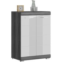 Kommode SCOUT Rauchsilber Nachbildung weiß Hochglanz B/H/T: ca. 60x85x37 cm von xonox.home