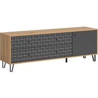 Lowboard PRISMA Artisan Oak Nachbildung anthrazit matt B/H/T: ca. 164x56x40 cm von xonox.home