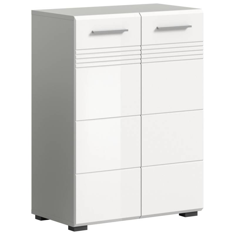 Midischrank 60 cm x 80 cm x 30 cm Grau-Weiß von xonox.home