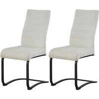 Schwingstuhl LENI, 2er Set creme schwarz Webstoff B/H/T: ca. 43x98x59 cm Schwingstuhl LENI, 2er Set creme schwarz Webstoff B/H/T: ca. 43x98x59 cm von xonox.home