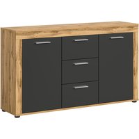 Sideboard Jam Eiche Wotan Nachbildung grau B/H/T: ca. 125x80x35 cm von xonox.home