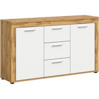 Sideboard Jam Eiche Wotan Nachbildung weiß B/H/T: ca. 125x80x35 cm von xonox.home