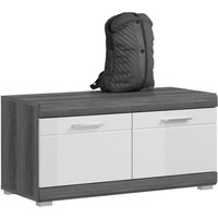 Sitzbank SCOUT Rauchsilber Nachbildung weiß Hochglanz B/H/T: ca. 90x44x40 cm von xonox.home