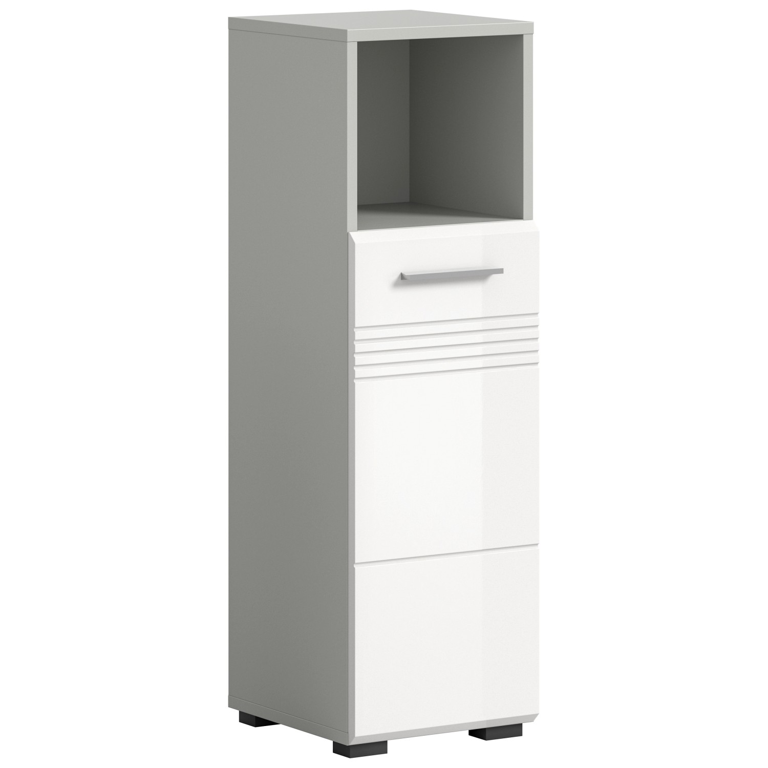 Standschrank 30 cm x 95 cm x 30 cm Grau-Weiß Standschrank 30 cm x 95 cm x 30 cm Grau-Weiß von xonox.home