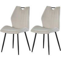 Stuhl CHRISTIN, 2er Set creme schwarz B/H/T: ca. 52x58x75 cm Stuhl CHRISTIN, 2er Set creme schwarz B/H/T: ca. 52x58x75 cm von xonox.home