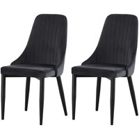 Stuhl CLAUDIA, 2er Set anthrazit schwarz B/H/T: ca. 44x88x58 cm Stuhl CLAUDIA, 2er Set anthrazit schwarz B/H/T: ca. 44x88x58 cm von xonox.home