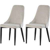 Stuhl CLAUDIA, 2er Set creme schwarz B/H/T: ca. 44x88x58 cm Stuhl CLAUDIA, 2er Set creme schwarz B/H/T: ca. 44x88x58 cm von xonox.home