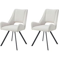 Stuhl HELEN, 2er Set creme schwarz Webstoff B/H/T: ca. 56x63x91 cm Stuhl HELEN, 2er Set creme schwarz Webstoff B/H/T: ca. 56x63x91 cm von xonox.home