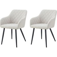 Stuhl LEA, 2er Set creme schwarz Webstoff B/H/T: ca. 56x83x60 cm Stuhl LEA, 2er Set creme schwarz Webstoff B/H/T: ca. 56x83x60 cm von xonox.home