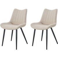 Stuhl LOTTA, 2er Set creme schwarz Webstoff B/H/T: ca. 53x86x59 cm Stuhl LOTTA, 2er Set creme schwarz Webstoff B/H/T: ca. 53x86x59 cm von xonox.home