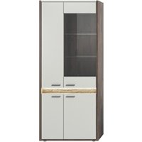 Vitrine Falcona Nox Oak Nachbildung hellgrau B/H/T: ca. 82x198x37 cm von xonox.home