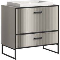 Waschplatz BAGNO schwarz Kaschmirgrau Nachbildung B/H/T: ca. 80x84x48 cm von xonox.home