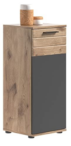 xonox.home X12B8701, Holzwerkstoff, Front: Basalt Grau Nachbildung, Korpus Nox Oak Nachbildung, 37 x 34 x 87 cm von xonox.home
