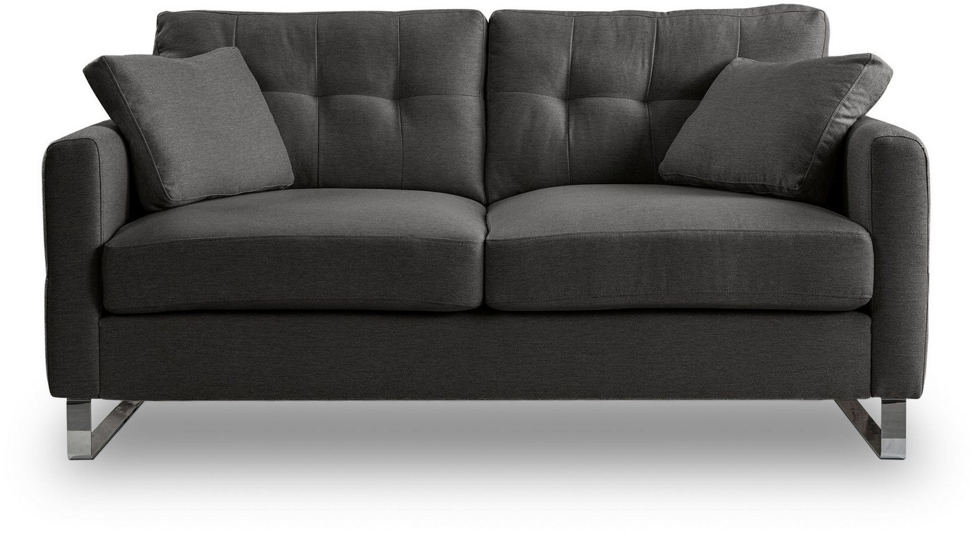 xonox.home 2-Sitzer, Sofa aus Flachgewebe in grau inkl. Zierkissen B/H/T: 175x92x94cm von xonox.home