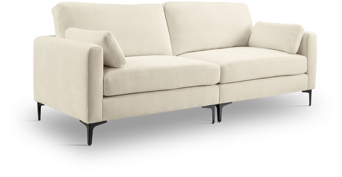 xonox.home 3,5-Sitzer, Sofa aus Webstoff in creme inkl. Zierkissen B/H/T: 225x92x97cm von xonox.home